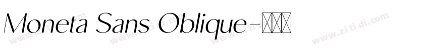 Moneta Sans Oblique字体转换